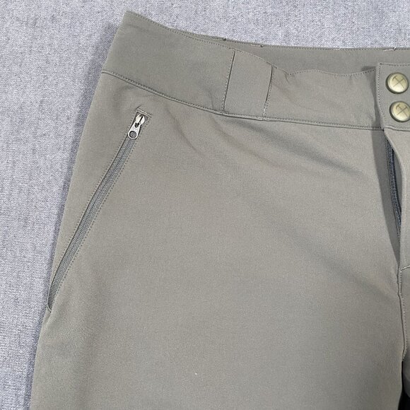 REI Co-Op Womens Outdoor Hiking Pants Size 14 With Zip Pockets In Olive Green - Picture 3 of 16